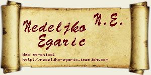 Nedeljko Egarić vizit kartica